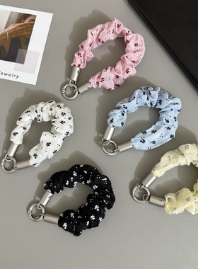 GIF韩系清新少女小碎花短款手挂绳 钥匙扣挂链适用手机壳包包配饰