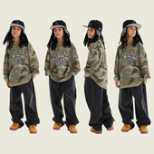 少儿hiphop爵士舞女童装 潮牌儿童街舞服装 男童嘻哈套装 潮服演出服