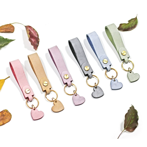 Креативный брелок ручной работы, милые кожаные ключи от машины для влюбленных подходит для мужчин и женщин, из натуральной кожи, делается под заказ