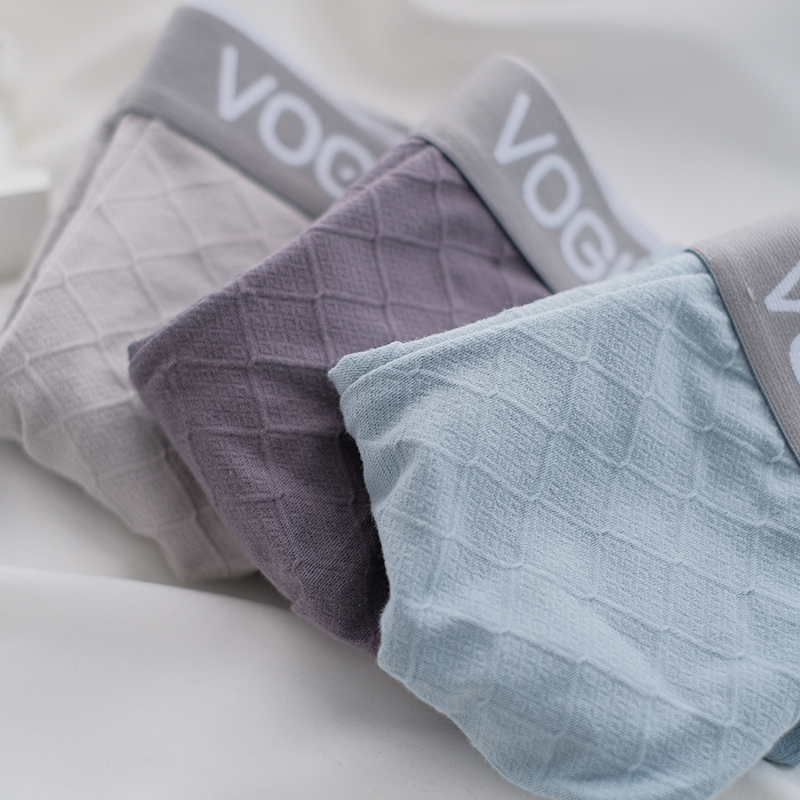 新款舒适抗菌纯棉内裤男士平角裤