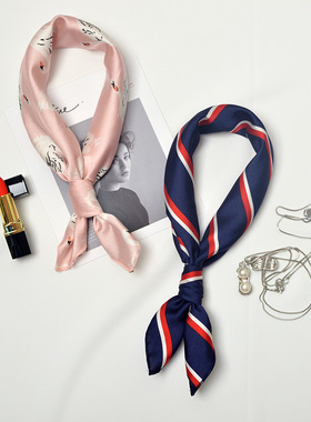 爆款超值50x50cm小方巾女丝巾韩国百搭职业空姐领巾装饰时尚围巾