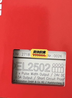 倍福 EL2262 EL2502 EL2521 EL2522 EL9560 EL3062 EL4022 EL9190