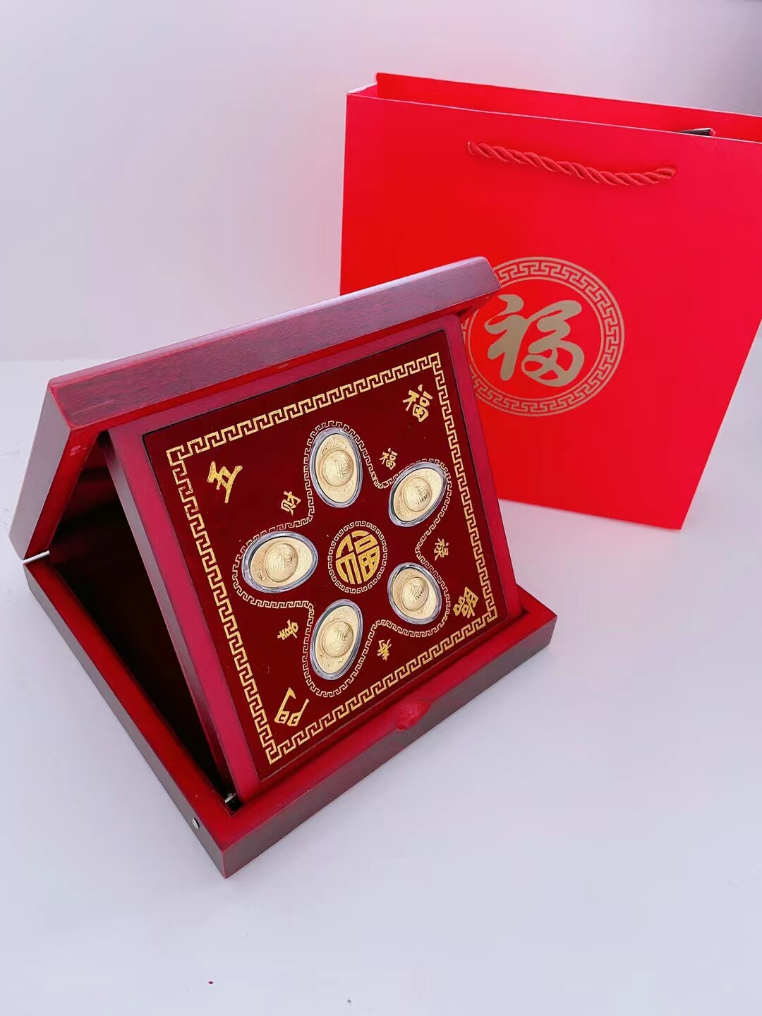 2g小金元宝摆件纯金999金锭送客户领导礼物
