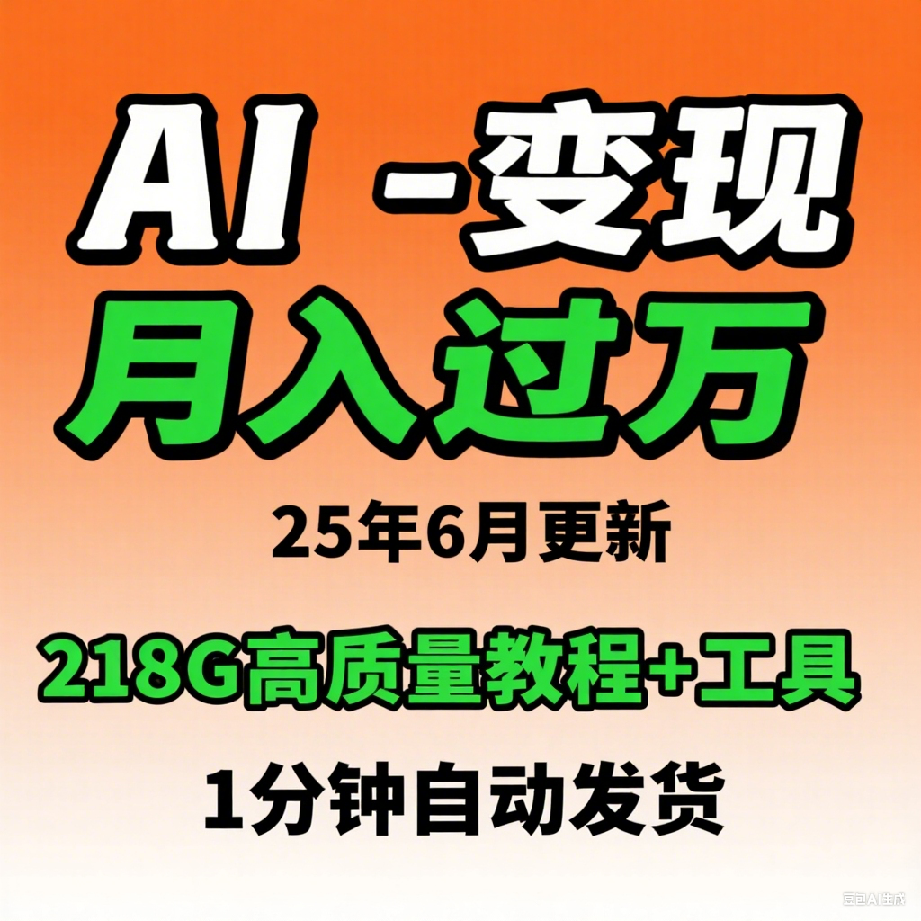 AI变现项目 教程人工智能变现 AI变现教程 AI创业