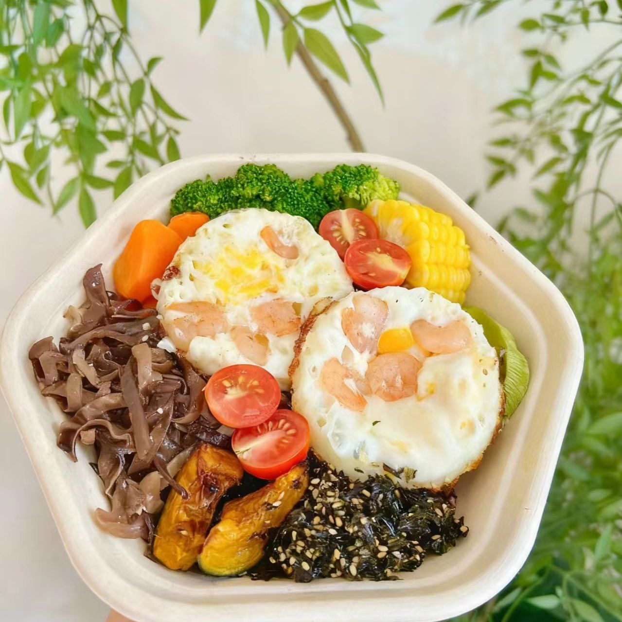 一次性六角碗六边碗轻食沙拉碗