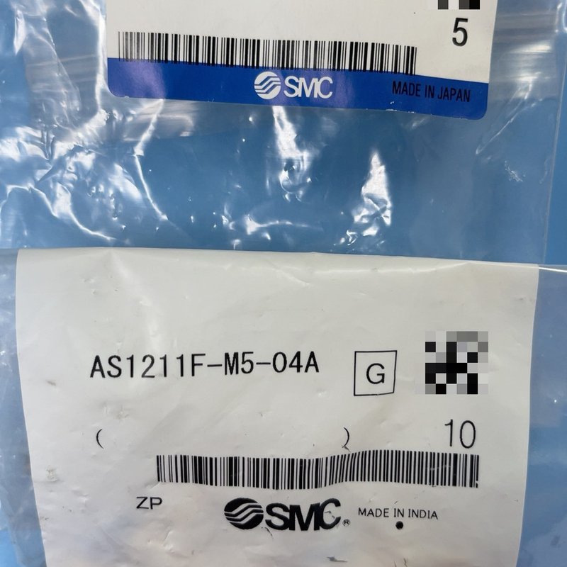 全新SMC调速阀AS1211F-M5-06A。每包5个--议价商品