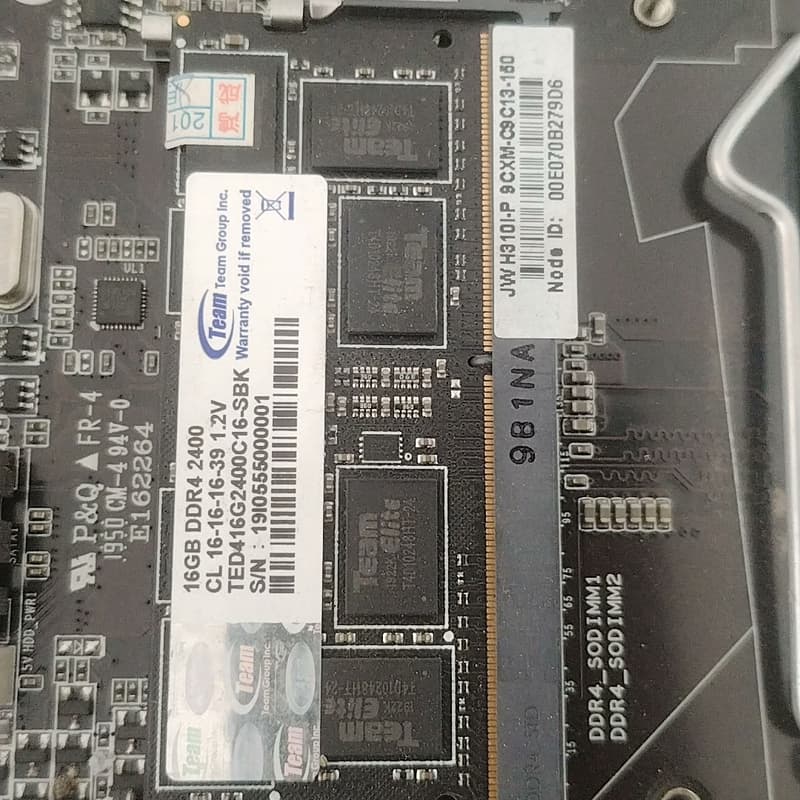 十铨DDR4 16G2400内存条 一体机正常拆下来的,成色--议价商品