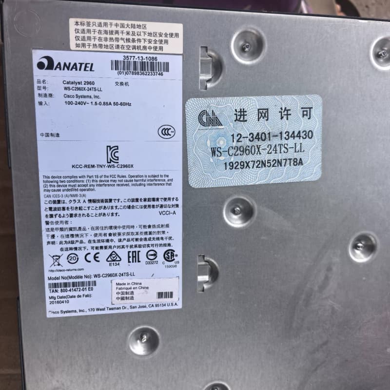 思科WS-C2960X-24TS-L交换机,24口千兆电口+--议价商品