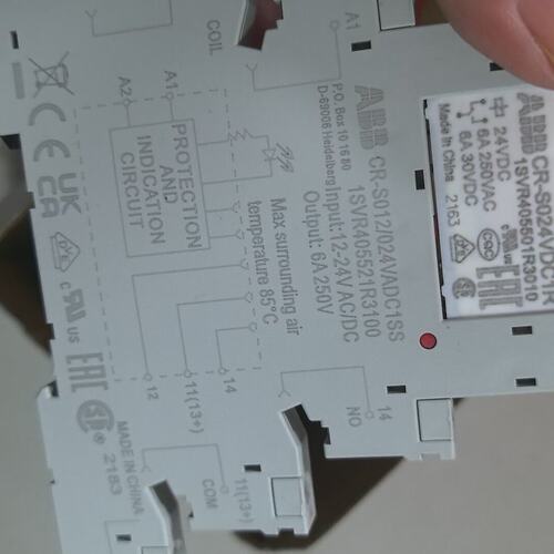 全新ABB超薄继电器：CR-S024VDC1R--议价商品