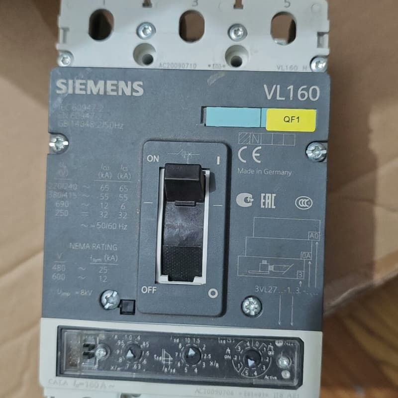 西门子VL160断路器,3P 160A,德国原装,型号3VL--议价商品