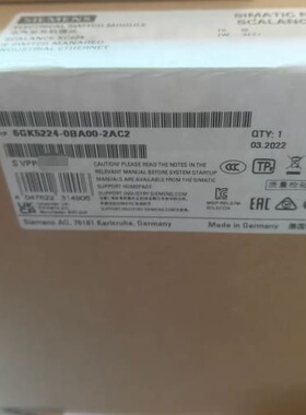 西门子6GK5224-0BA00-2AC2全新原装未开封，德--议价商品