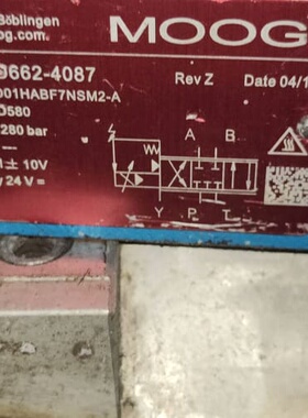 MOOG伺服阀D662-4087，型号D01HABF7NSM--议价商品