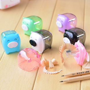 得力0557小猪卷笔刀迷你削笔器儿童小学生用铅笔削笔刀便携式可爱小号简约幼儿园铅笔转笔刀笔刨