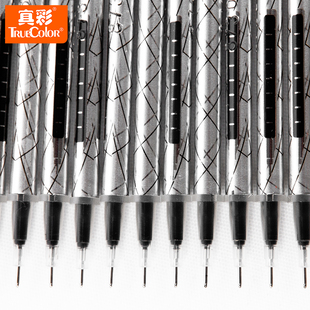 Truecolor真彩中性笔芯签字笔芯替芯碳黑墨水笔芯书写工具粗、细签字笔替换芯大容量学习考试备考专用笔芯