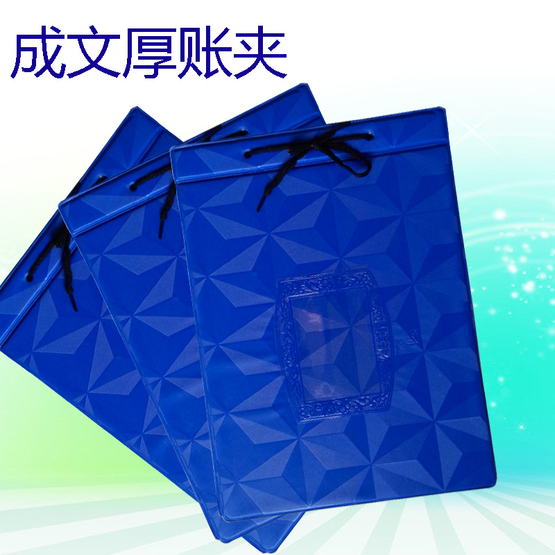 2个成文厚A4横版账夹竖版账簿装订夹16K手工账簿账页夹子送帐绳账皮封面本夹塑料封皮封套红蓝绿仓库登记
