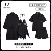 套装 短裤 家居服 男友短袖 乐姿梦情侣睡衣女冰丝性感吊带睡裙春夏季