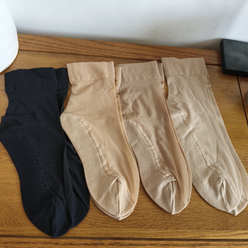 厚家松口中脚底棉有根女肤色丝袜吸汗不臭脚