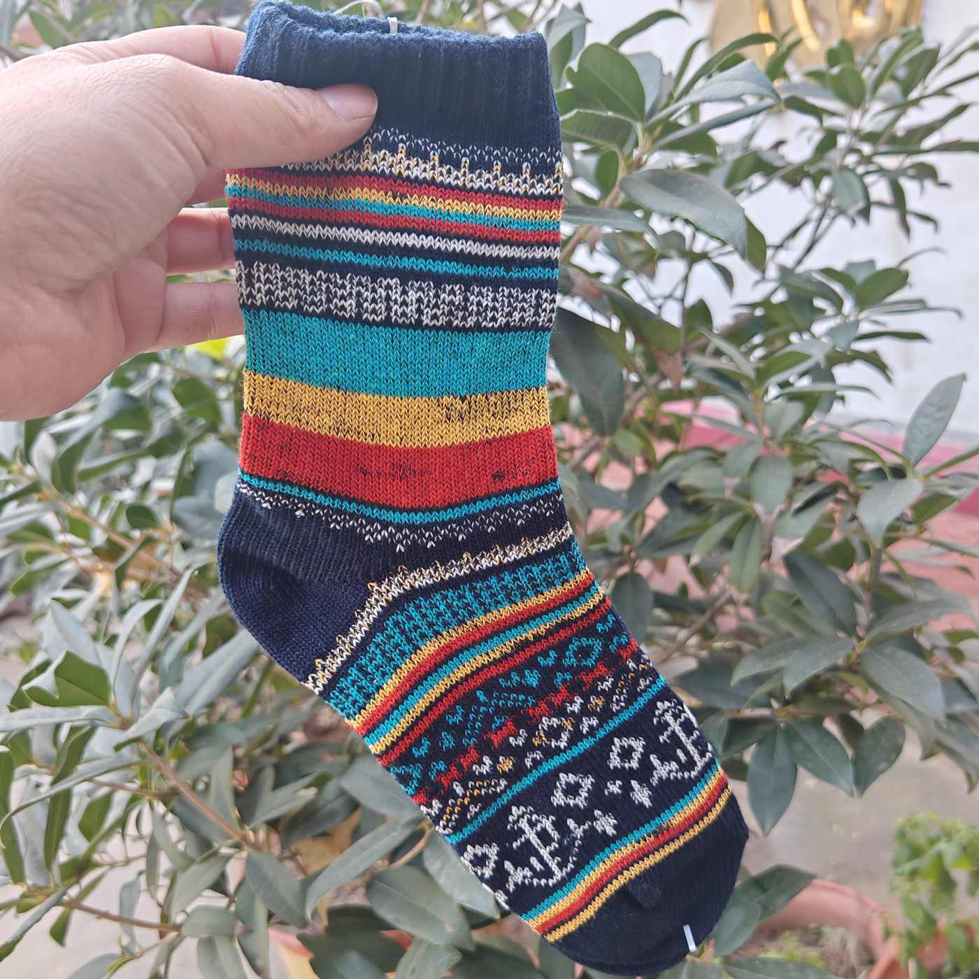 粗线袜子女秋季棉加厚中筒袜