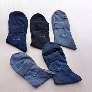 外贸男士 超薄透气网休闲短袜网纱棉吸汗黑色男袜灰色点点深蓝