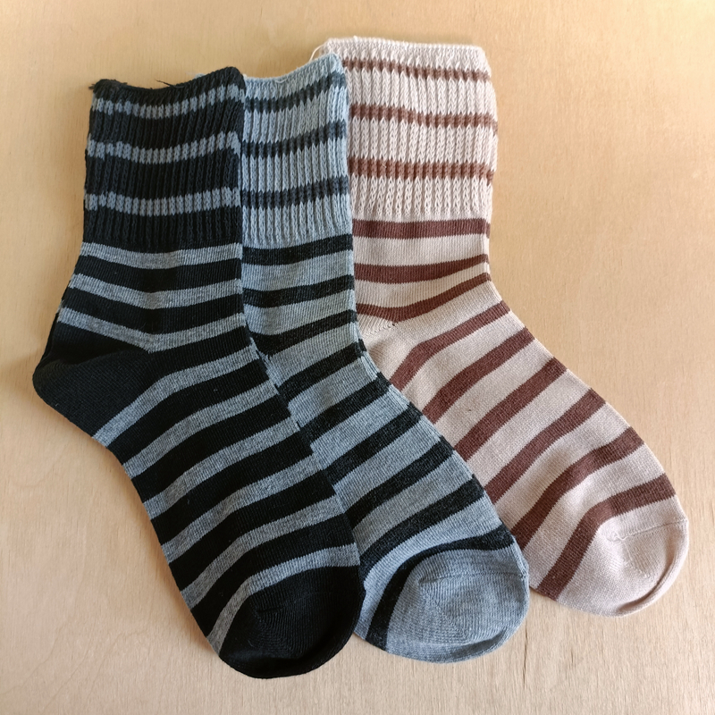 李程周松口女纯棉吸汗中筒袜