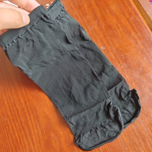 日本家厚家女士短丝袜结实天鹅绒材质袜头加固黑色隐形肤