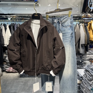 实体春秋品质男士立领外套时尚潮流休闲百搭痞帅短款夹克上衣男装