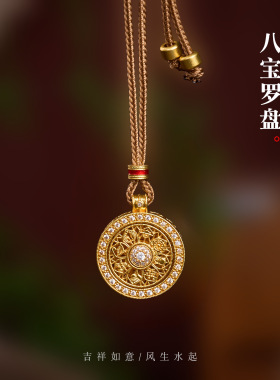 古法沙金项链秋冬配饰女毛衣链轻奢高级感小众设计饰品首饰批发