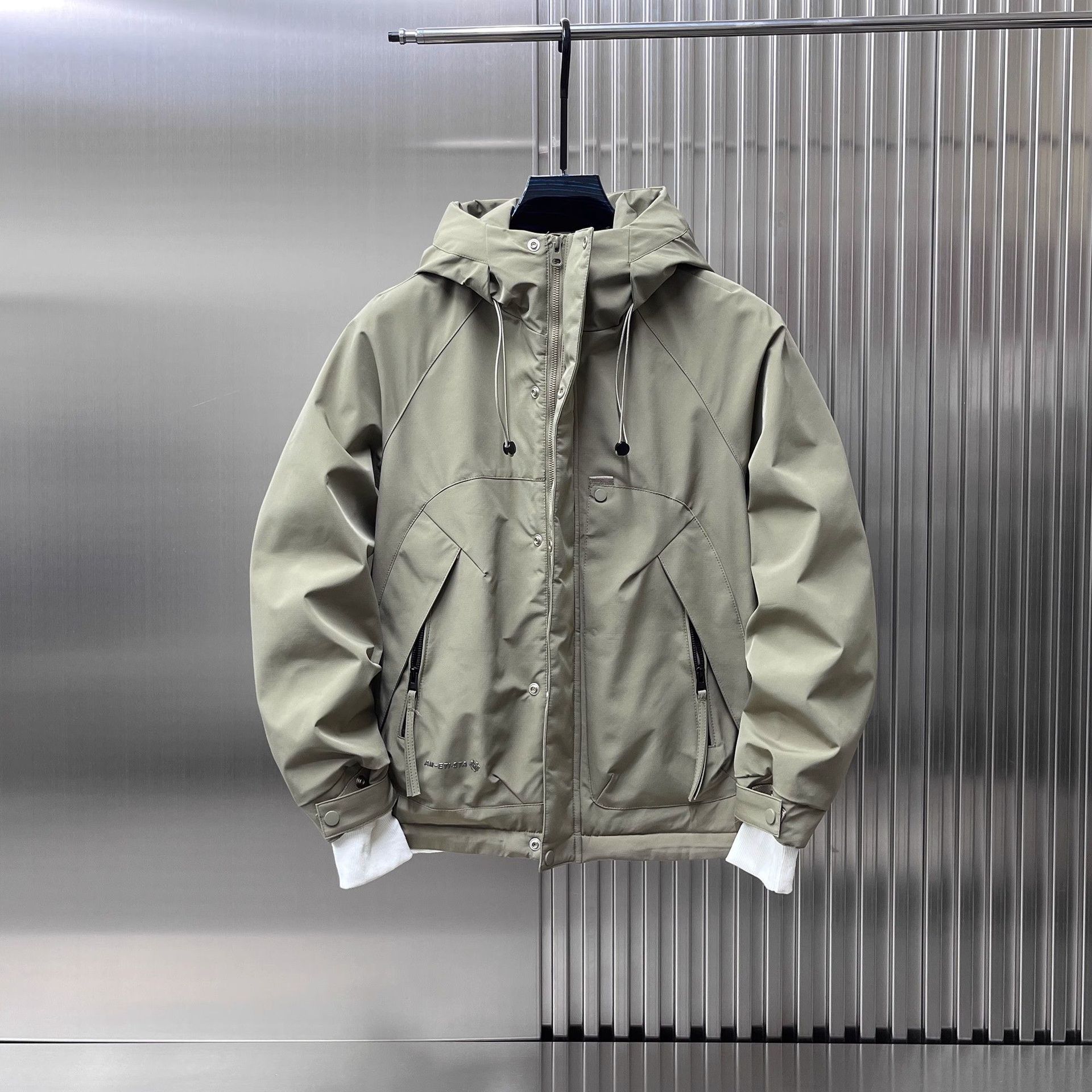 潮牌户外连帽棉服男2025冬季新款时尚休闲百搭宽松保暖棉衣外套