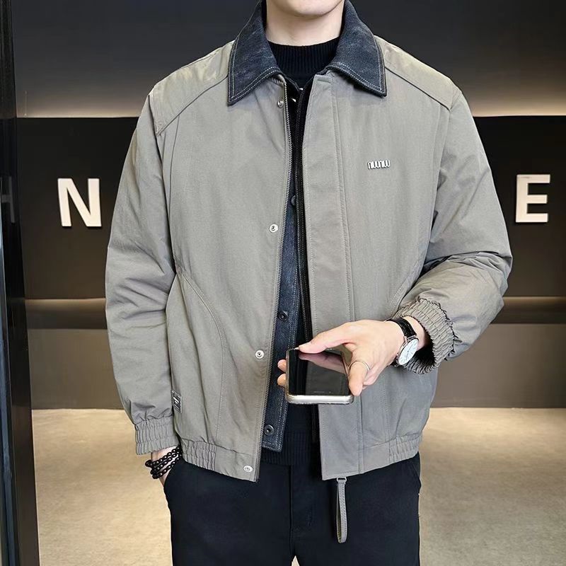 潮流百搭保暖假两件白鸭绒男款上衣冬季新款休闲男士羽绒服外套