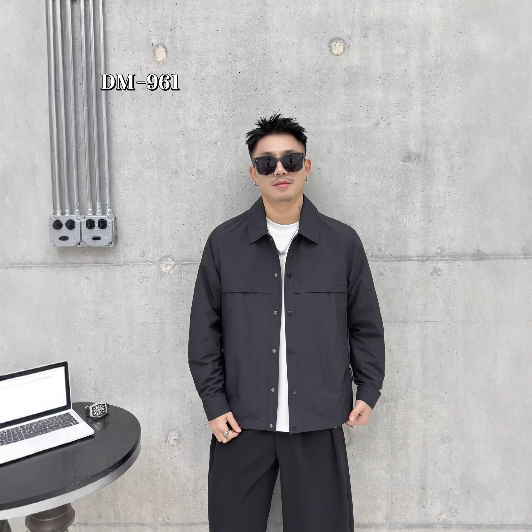 潮流男装外套男2025秋季款青年男士潮牌休闲工装高级感翻领夹克男