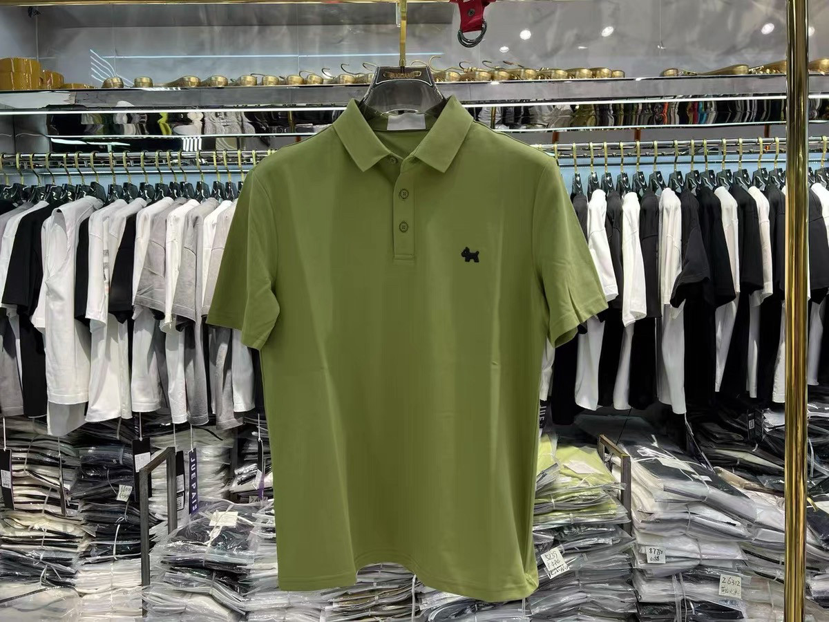 男士翻领T恤简约小狗刺绣卡通短袖polo衫夏季新款高级感商务休闲