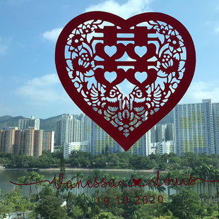 名字贴人名贴纸 结婚贴纸PVC 欧式婚车贴纸 玻璃窗贴 易贴易撕