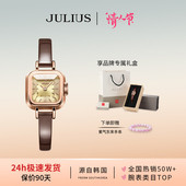 聚利时手表女官网正品 小众复古无秒针小方糖石英防水学生女表496