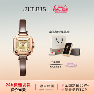 聚利时手表女款 韩国小众无秒针小方表石英皮带防水学生手表496