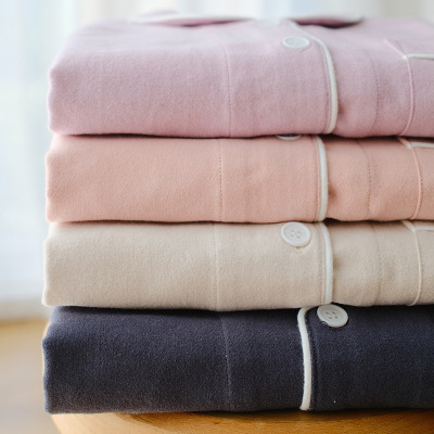 日系秋冬新款情侣睡衣纯棉磨毛男士冬季保暖全棉女款家居服INS