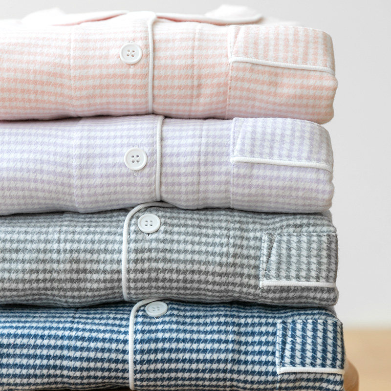 2025日系秋冬格子绒布情侣睡衣女纯棉磨毛格子全棉男士家居服套装,女士内衣/男士内衣/家居服,睡衣/家居服套装,淘宝优惠券,粉丝福利购,淘宝优惠卷