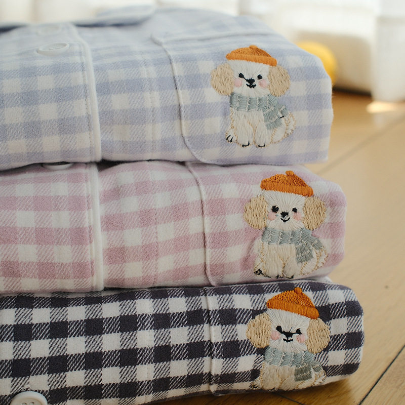 2025日系无印睡衣女士春秋冬季全棉磨毛情侣家居服格子套装,女士内衣/男士内衣/家居服,睡衣/家居服套装,淘宝优惠券,粉丝福利购,淘宝优惠卷