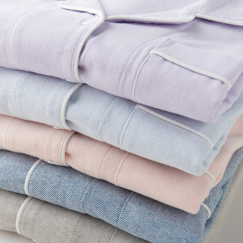 日系纯色睡衣套装情侣