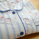 柔软纯棉磨毛卡通可爱家居服套装 日系新款 全棉睡衣女春秋冬季