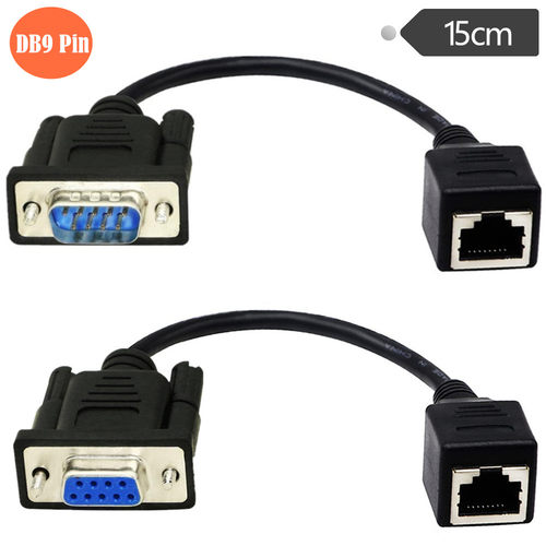 DB9公/母转RJ45转接线 RJ45转RS232公/母网线连接器转网线延长器