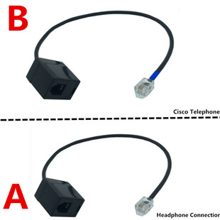 普通线序 公对母转接线 适用于思科AVAYA话机线序0.25m 4P4C RJ9