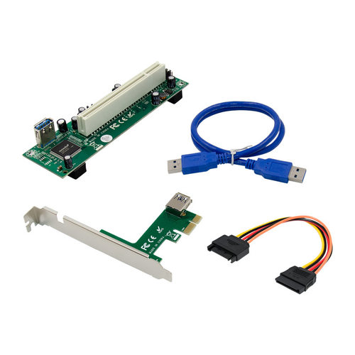 ASM1083 PCI-E X1 to 1XPCI桥接转换卡 分体式PCI卡槽 免驱