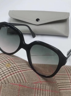 浅色防紫外线复古太阳镜