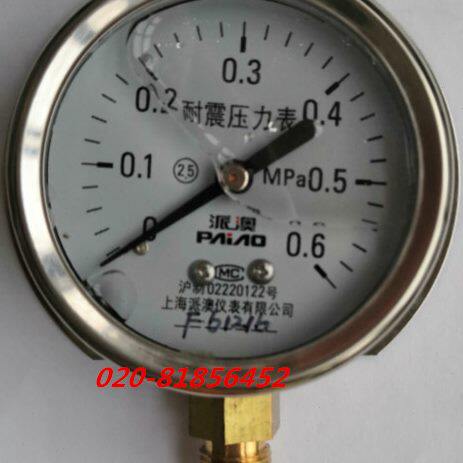 派澳 不锈钢外壳耐震压力表YN60T 06mpa 04 1MPA 16MPA 25MP