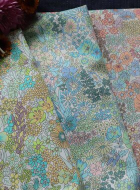 CIARA日本限定80支LIBERTY平替高支全棉布料面料数码印花女童服装