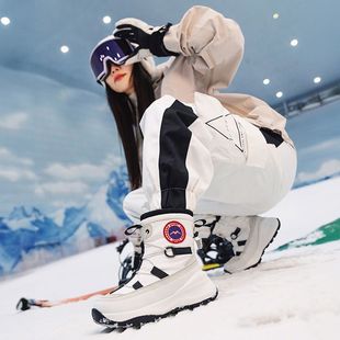 防水防滑保暖户外加厚滑雪鞋 雪地靴男女冬季 零下40度防寒东北棉鞋