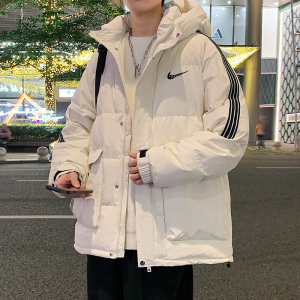 耐克顿羽绒服男士2024冬季新款白鸭绒保暖外套宽松休闲连帽冬装潮