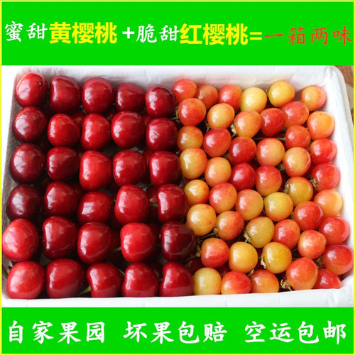 拼装黄水晶樱桃黄蜜新鲜山东烟台大樱桃水果当季整箱小车厘子包邮