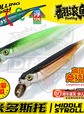 钓之猪路亚翻滚鱼软饵米多斯托微铅黑坑鲈鱼翘嘴水下摇摆仿生假饵