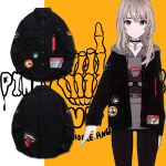 胶囊工作室哭泣少女河原木桃香同款cos刺绣打歌常服牛仔夹克上衣